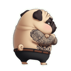 Jaded Pug The Tattooed WorldWeary Ga