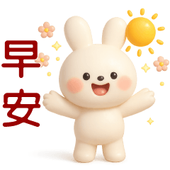 Cute White Rabbit *Useful Daily Sticker*