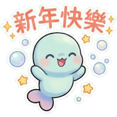 夢泡魚の新年祝福