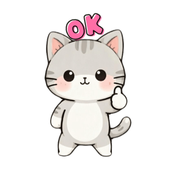 A cat Sticker with a rich expression