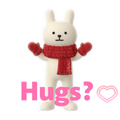 24.5cm Feet Bunny Winter Stickers