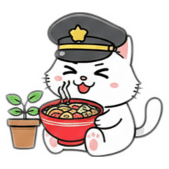 超可愛 AI 白貓：無文字・百搭表情貼