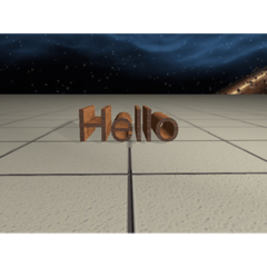 The 3D text steckers
