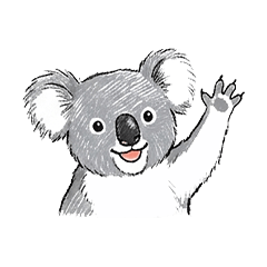 普段使いに・ほんわかコアラのスタンプ