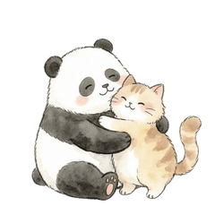 Fluffy Panda x Kitty