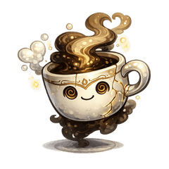 Vintage Mug Ghost Cafelin Stickers!