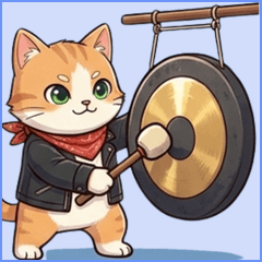 Cats playing wind instruments_Percussion