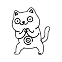 動作怪異的白貓（無文字）