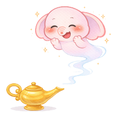 Happy Elephant Stickers motsuzo