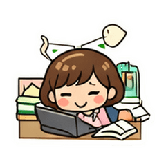 Office Girl Workday Life Buddy