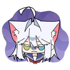 白狼ちゃんの日常スタンプ