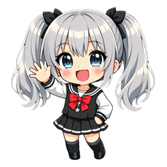 Silver Twin-tail Chibi Girl