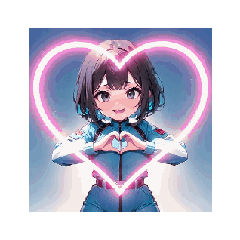 Hardworking Girl - Blue Jacket stickers