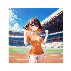 Cheer Up! Stadium Girl Animated Stickers