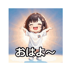 Cute One-Word Reactions - stickers