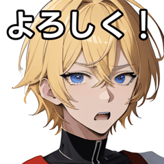 Surprised blonde boy