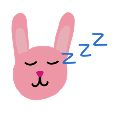 A curious pink Rabbit