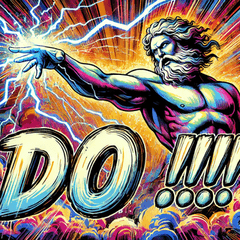 신의 강림 — 컬러 잉크 번개 제우스 —