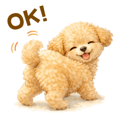 ふわふわトイプードル♡日常スタンプ