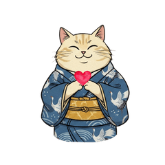 着物好きな猫スタンプ
