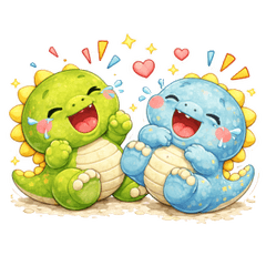 Cozy & Friendly Dinosaur Stickers
