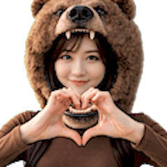 Scary but cute! Animated bear girl