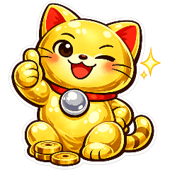 Kinmaru the Lucky Cat  Daily Stickers