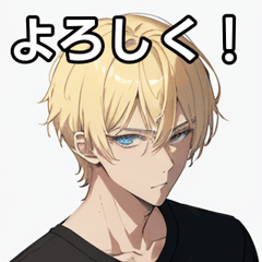 T-shirt blonde short hair boy