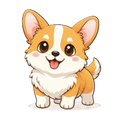 A cheerful and smiling Corgi