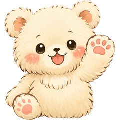 Soft and fluffy bear stamp