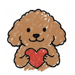 Cute & Chill Poodle Stickers