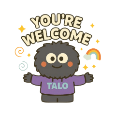 TALO中華民國舌側矯正學會  熊熊毛怪貼圖