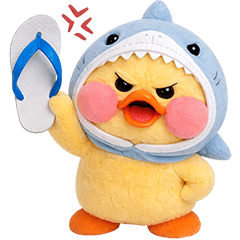 Duck Puffy Cheeks Shark Hat (No Text)