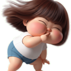 Gadis Chubby Konyol Malas Bergerak Hari