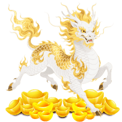 白玉麒麟-富貴永續，麟跡所至，皆為福地。