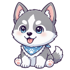 Little Husky's Daily Adventures