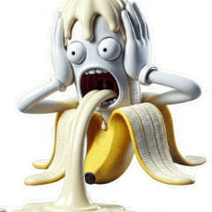 깜놀 바나나! 놀라서 즙을 뿜다