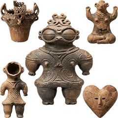 Dogu Figurines Pottery Vessels