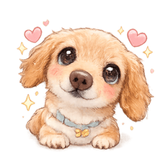 ミニチュア・ダックスちゃんのスタンプ