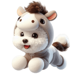 瑪爾濟斯比熊犬-早安馬年快樂40張貼圖