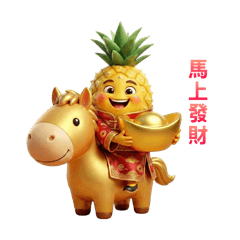 Q版水果動畫風格～過年及特定節日祝福用語