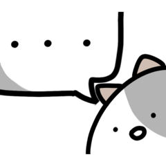 真顔の猫の吹き出しスタンプ