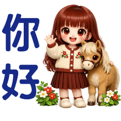 可愛女孩 **日常實用貼圖*