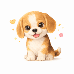 Cute Beagle Puppy  Daily Stickers