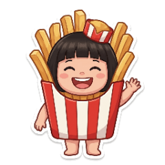 我是薯條妹妹，我三周歲囉!