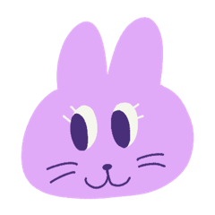 Stiker ilustrasi wajah yang lucu.