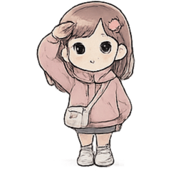 Soft Pastel Girl Stickers (8)