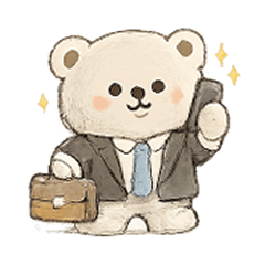 Text-Free Chill Bear (Work Edition)
