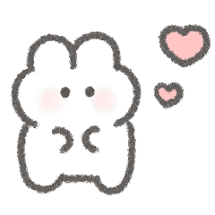 ちっちゃいうさぎのスタンプ