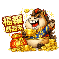 胖胖馬系列｜祝福通通胖起來